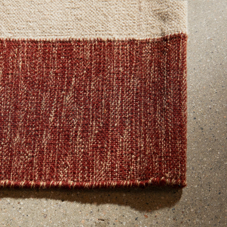 Striped Entry Mat 2Ft X 3Ft in Wine/Flint/Oyster | James Perse Los Angeles