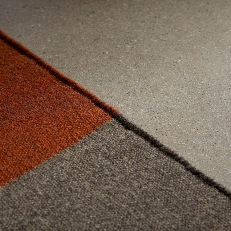 Color Block Entry Mat 2Ft X 3Ft - Blk M/Ochre/Flint | James Perse Los Angeles