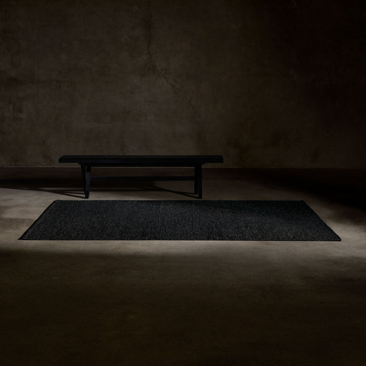 Solid Marled Area Rug 6Ft X 9Ft in Black Melange | James Perse Los Angeles