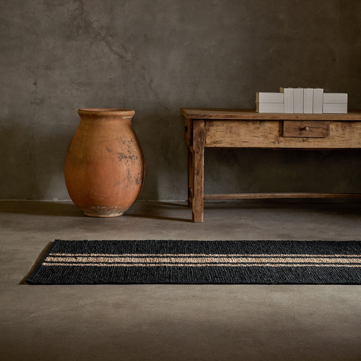 Triple Stripe Jute Runner 3.5Ft X 14Ft | James Perse Los Angeles