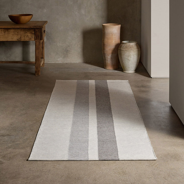 3.5 X 9 Double Stripe Runner in Natural/Grey | James Perse Los Angeles