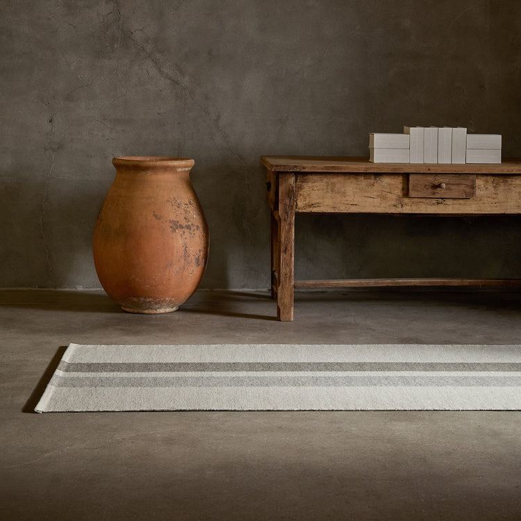 3.5 X 9 Double Stripe Runner in Natural/Grey | James Perse Los Angeles