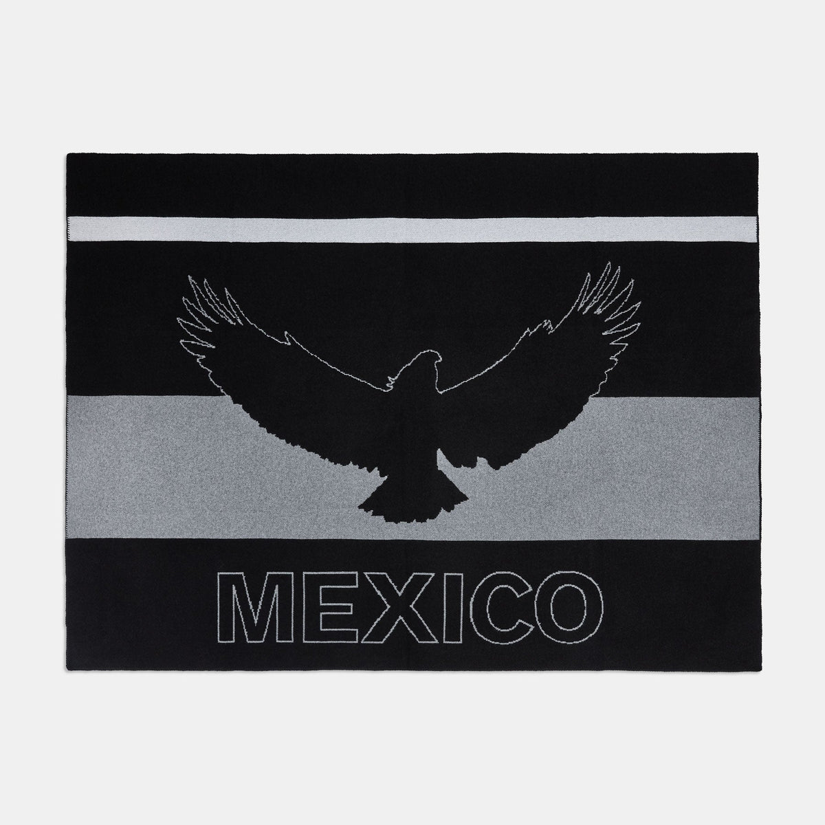 Baja Mexico Cashmere Blanket In Black/White | James Perse Los Angeles