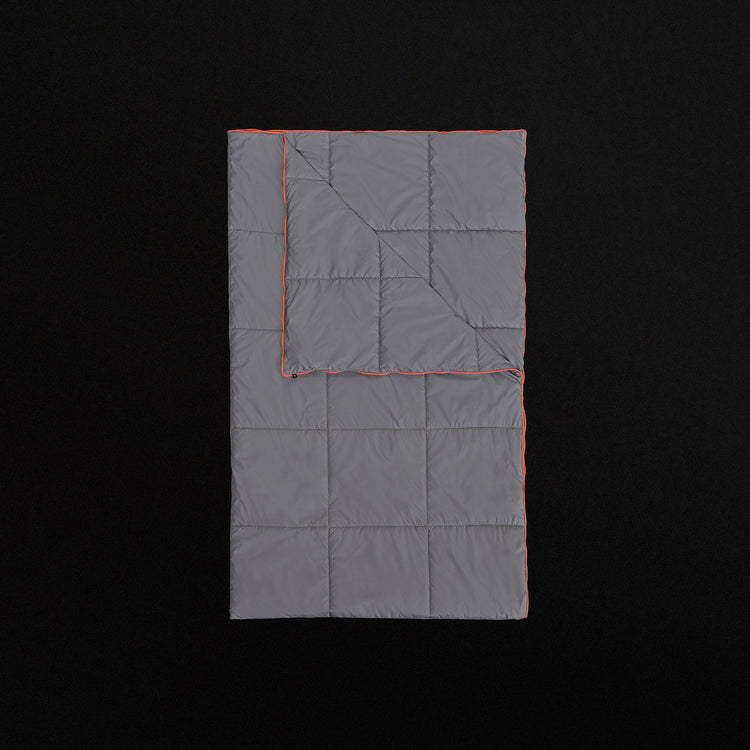 Y/OSEMITE Quilted Blanket in Arsenic/Orange | James Perse Los Angeles
