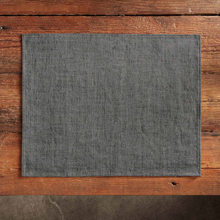 Indigo Denim Placemat - Charcoal Denim | James Perse Los Angeles