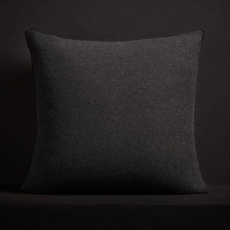 Plaid Throw Pillow With Piping - Black/Ivory Plaid | James Perse Los Angeles