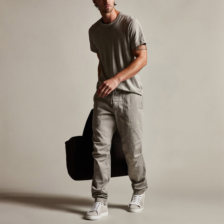 Army Cotton Slub Utility Pant in Dapple Pigment | James Perse Los Angeles