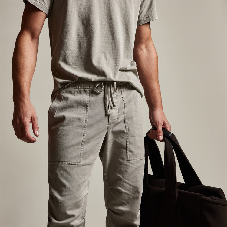 Army Cotton Slub Utility Pant in Dapple Pigment | James Perse Los Angeles