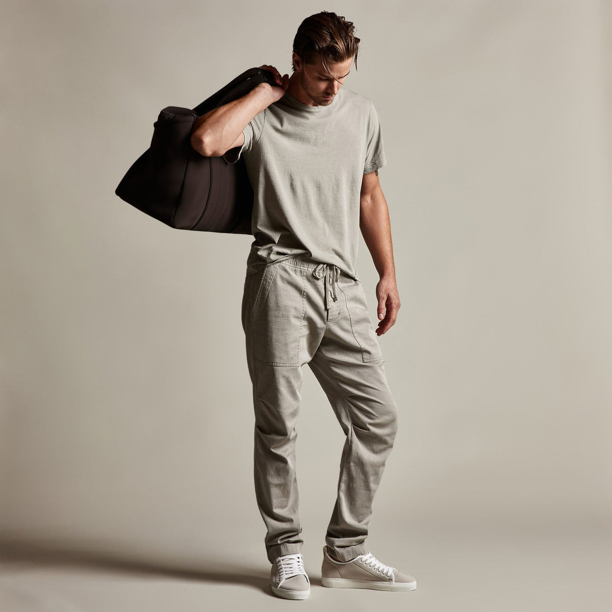 Army Cotton Slub Utility Pant in Dapple Pigment | James Perse Los Angeles