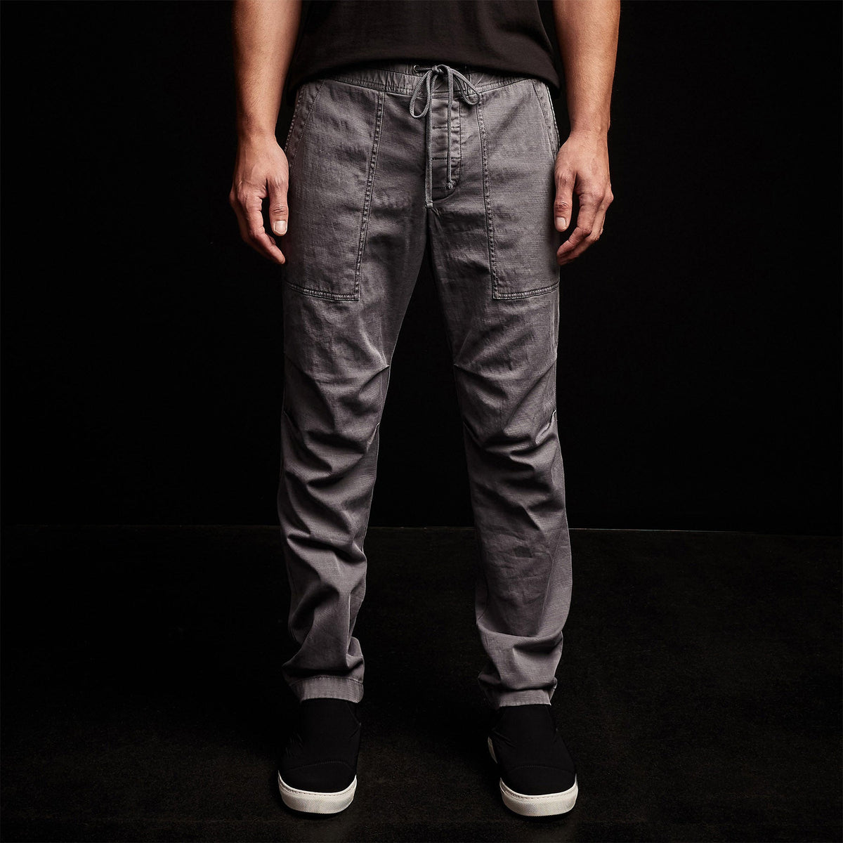 Army Cotton Slub Utility Pant in Flannel Pigment | James Perse Los Angeles