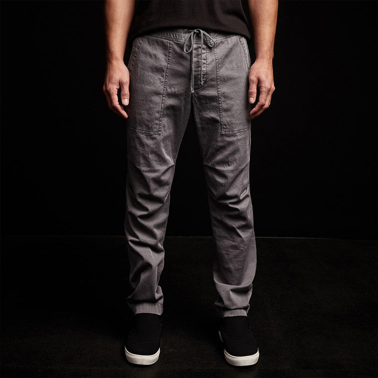 Army Cotton Slub Utility Pant in Flannel Pigment | James Perse Los Angeles