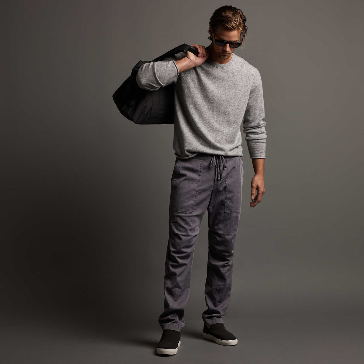 Army Cotton Slub Utility Pant in Flannel Pigment | James Perse Los Angeles