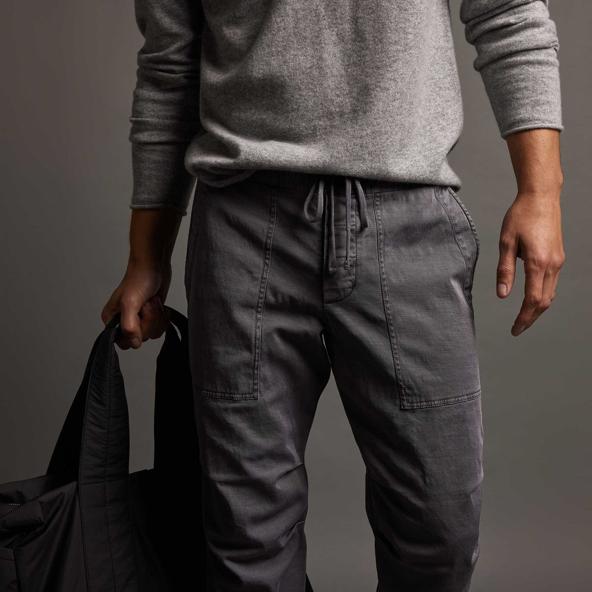 Army Cotton Slub Utility Pant in Flannel Pigment | James Perse Los Angeles