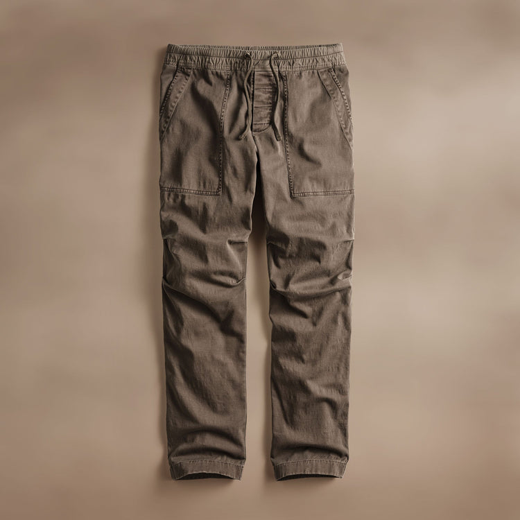 Army Cotton Slub Utility Pant  in Loam Pigment | James Perse Los Angeles