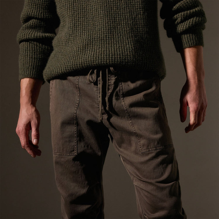 Army Cotton Slub Utility Pant in Loam Pigment | James Perse Los Angeles