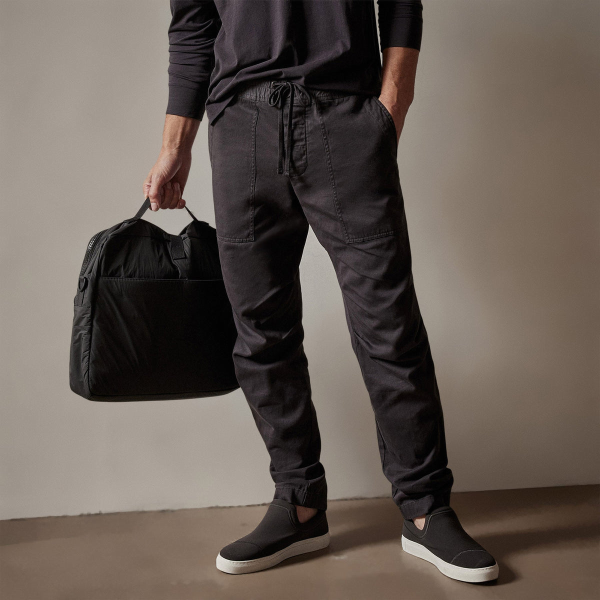 Army Cotton Slub Utility Pant in Magma Pigment | James Perse Los Angeles