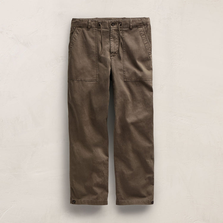 Slub Cotton Utility Flight Pant in Caribou Pigment | James Perse Los Angeles