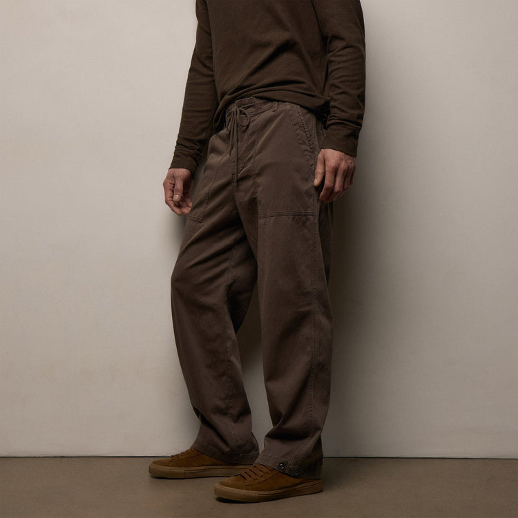 Slub Cotton Utility Flight Pant in Caribou Pigment | James Perse Los Angeles