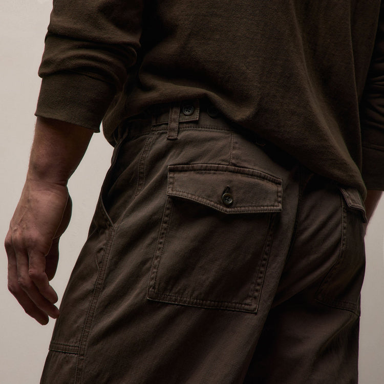 Slub Cotton Utility Flight Pant in Caribou Pigment | James Perse Los Angeles