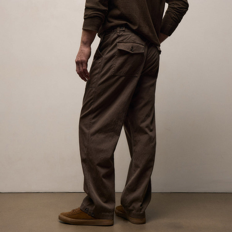 Slub Cotton Utility Flight Pant in Caribou Pigment | James Perse Los Angeles
