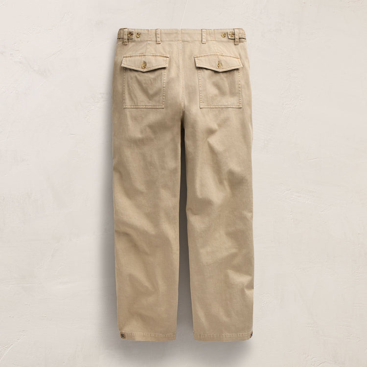 Slub Cotton Utility Flight Pnt in Light Khaki Pigment | James Perse Los Angeles FLAT