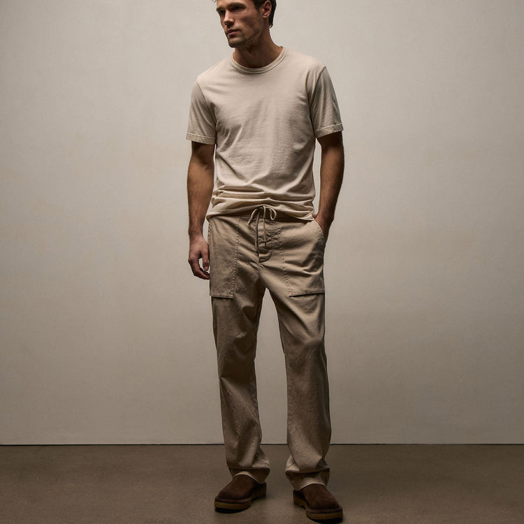 Slub Cotton Utility Pant in Stone Pigment | James Perse Los Angeles