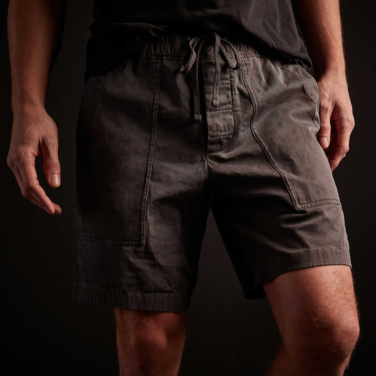 Army Cotton Slub Utility Short - Magma Pigment | James Perse Los Angeles