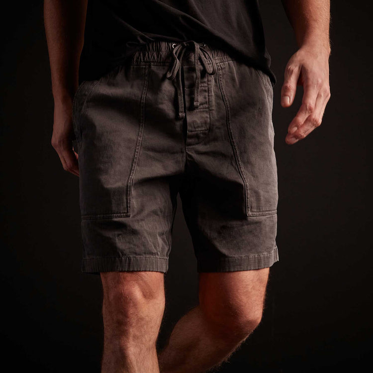 Army Cotton Slub Utility Short - Magma Pigment | James Perse Los Angeles