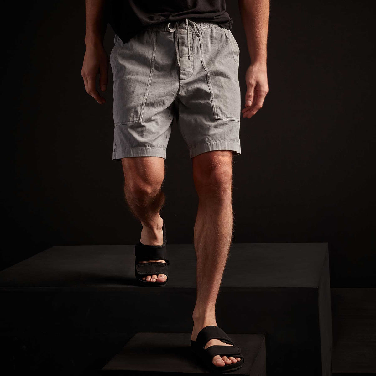Army Cotton Slub Utility Short - Salt Pigment | James Perse Los Angeles