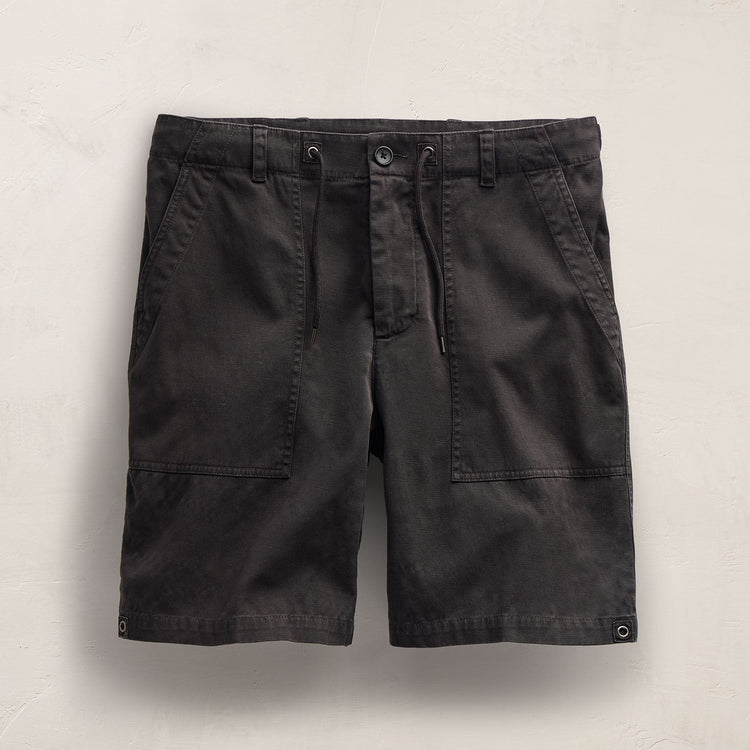 Slub Cotton Utility Flight Short in Magma Pigment | James Perse Los Angeles
