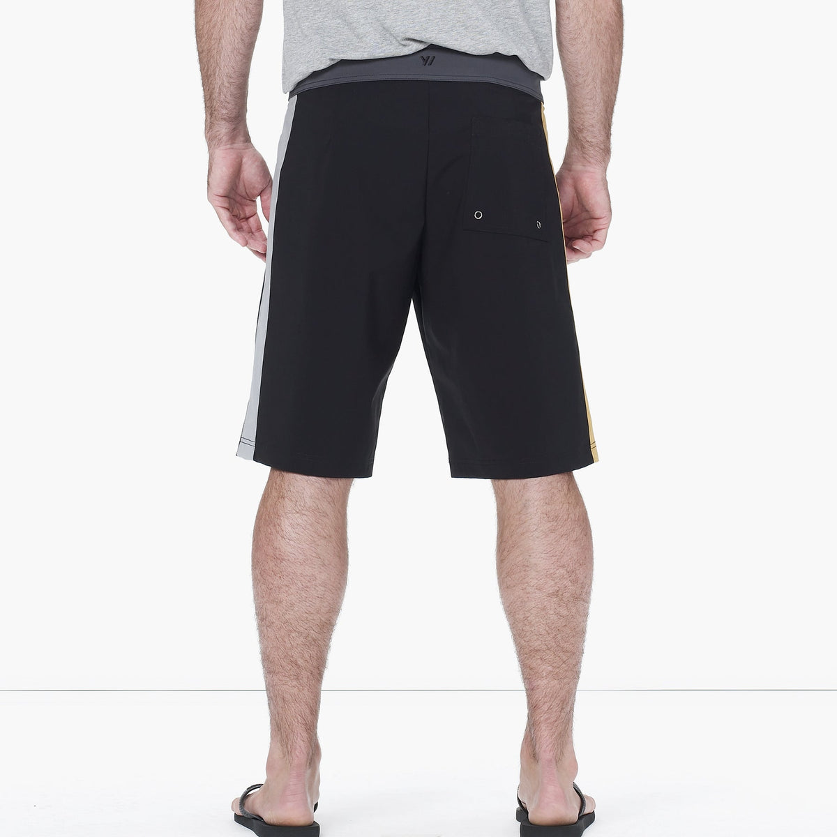 Y/OSEMITE Tri Color Boardshort - Black/Slate/Stone/Solar | James Perse Los Angeles
