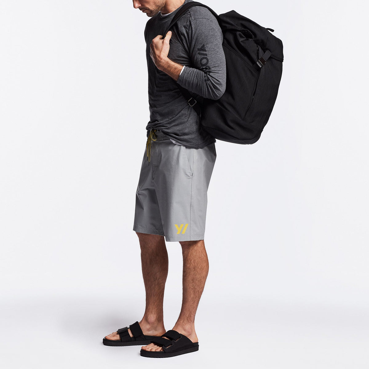 Y/OSEMITE Classic Pocket Boardshort In Stone | James Perse Los Angeles