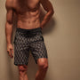 Zip Pocket Printed Boardshort in Slate/Raccoon Grey | James Perse Los Angeles