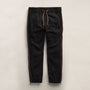 Brushed Cotton Suede Piped Track Pant in Black/Whiskey | James Perse Los Angeles FLAT