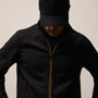 Brushed Cotton Piped Jacket in Black/Whiskey | James Perse Los Angeles