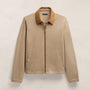 Brushed Cotton Jacket in Soft Beige/Whiskey | James Perse Los Angeles