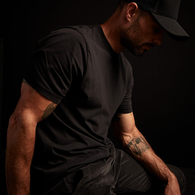 Brushed Cotton Jersey Tee - Black | James Perse Los Angeles