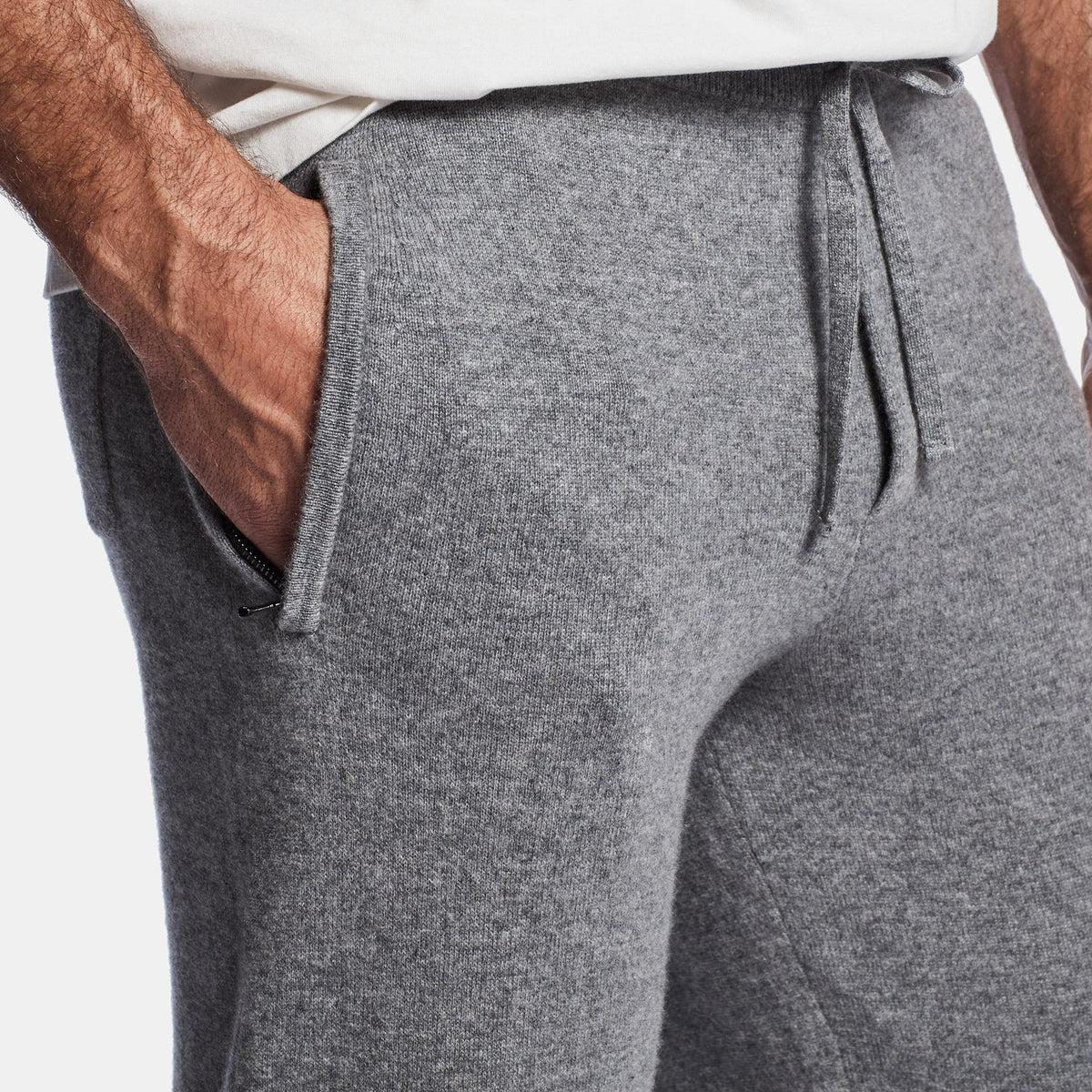 Baby Cashmere Track Pant in Grey Felt | James Perse Los Angeles