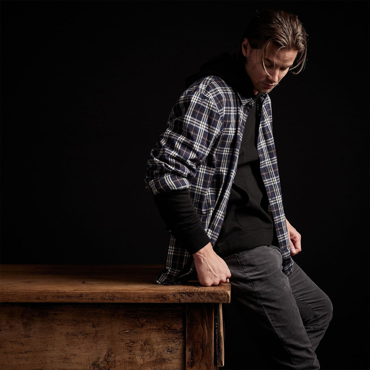 plaid shirt deep | James Perse Los Angeles 