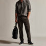 Brushed Cotton Twill Trouser in Dark Olive Pigment | James Perse Los Angeles