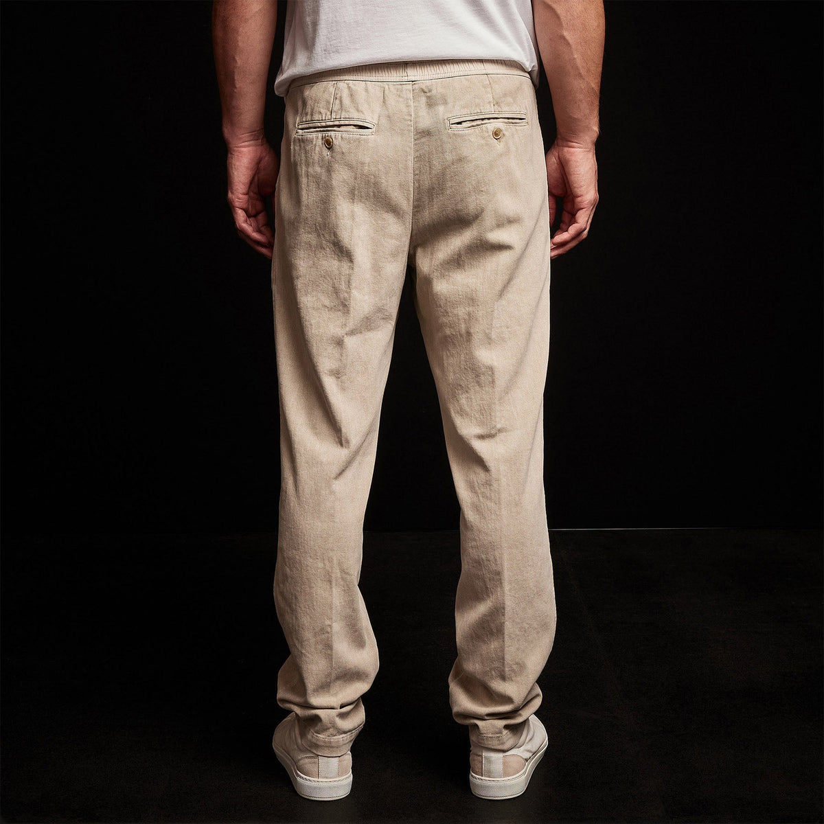 Brushed Cotton Twill Trouser in Toast Pigment | James Perse Los Angeles