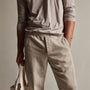 Brushed Cotton Twill Trouser in Toast Pigment | James Perse Los Angeles