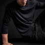 Brushed Jersey Raglan Crew in Black | James Perse Los Angeles