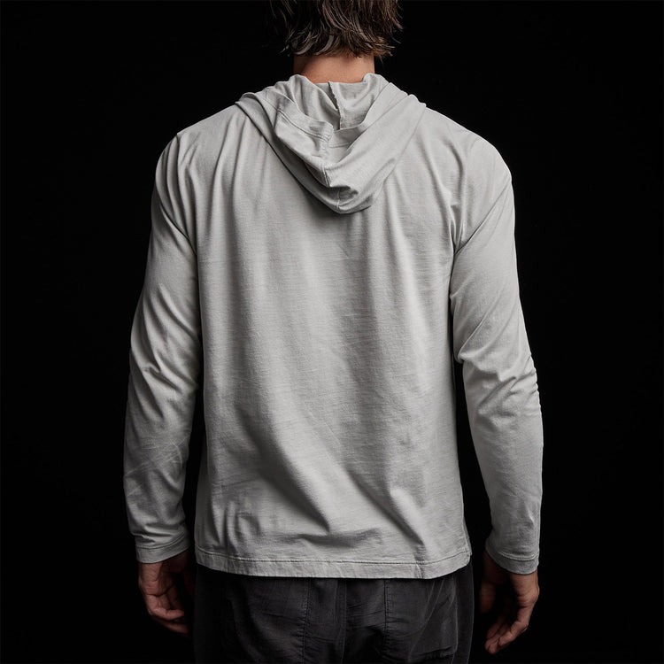 Brushed Jersey Hoody in Aluminum | James Perse Los Angeles
