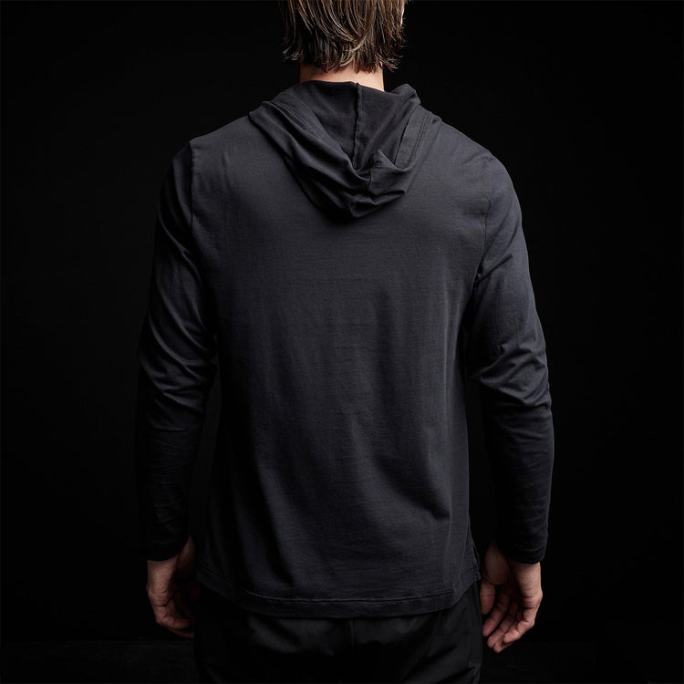 Brushed Jersey Hoody in Black | James Perse Los Angeles