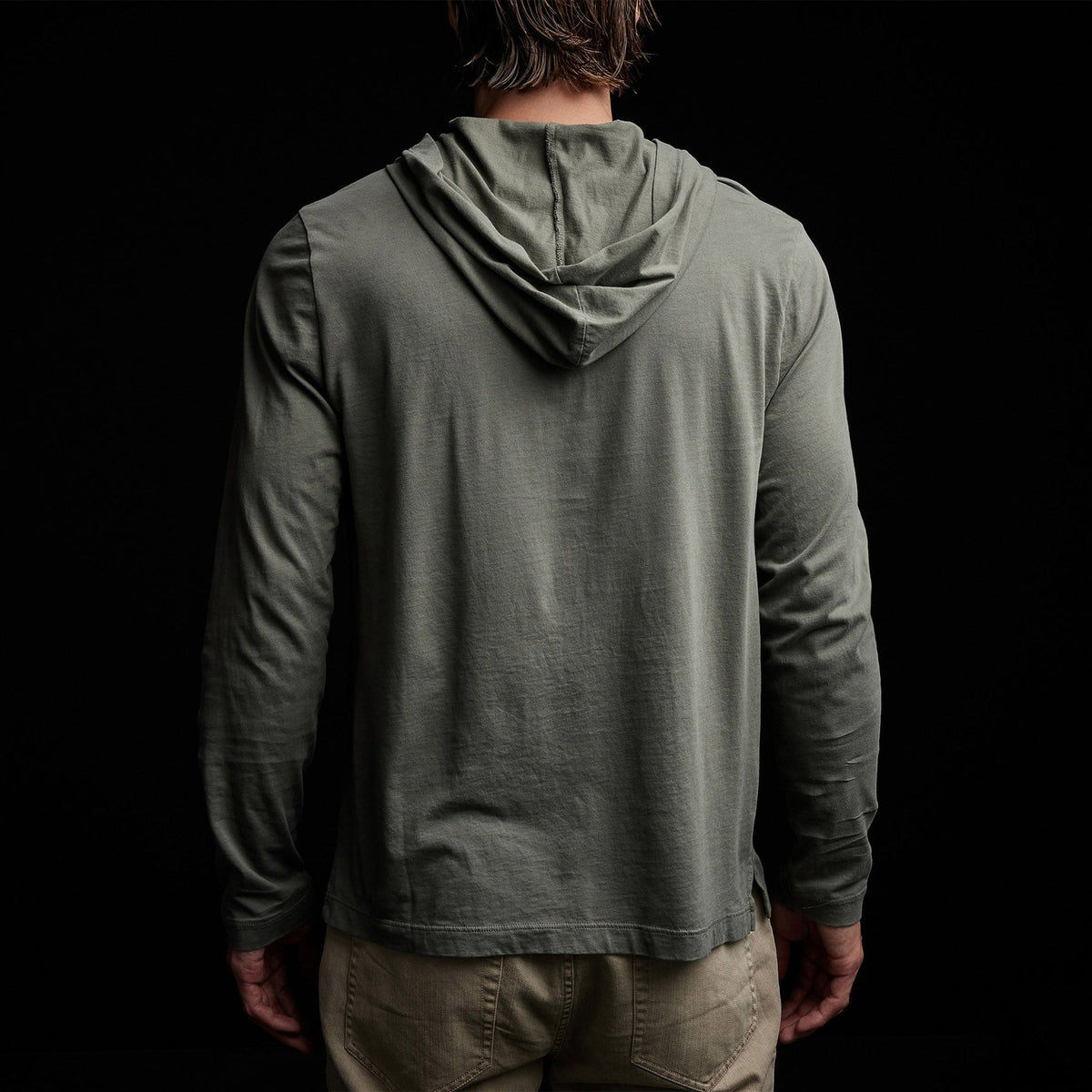 Brushed Jersey Hoody in Marsh | James Perse Los Angeles