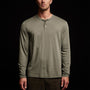 Brushed Elevated Jersey Long Sleeve Henley in Alligator | James Perse Los Angeles