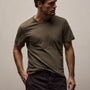 Brushed Lotus Crew in Army Green | James Perse Los Angeles
