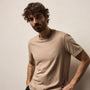 Brushed Lotus Crew in Light Khaki | James Perse Los Angeles