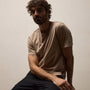 Brushed Lotus Crew in Light Khaki | James Perse Los Angeles